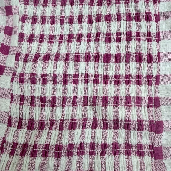Zara Fuchsia Checkered Top Size X-Small - Picture 4 of 7